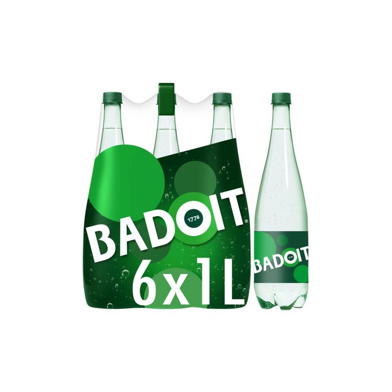 BADOIT Eau gazeuze Verte - 6x1L